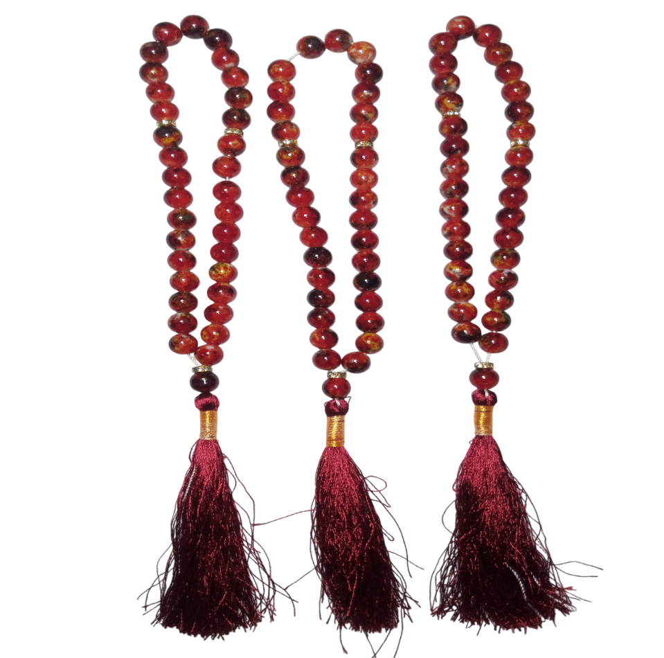 Elegant Red Agate Tasbeeh (Prayer Beads)