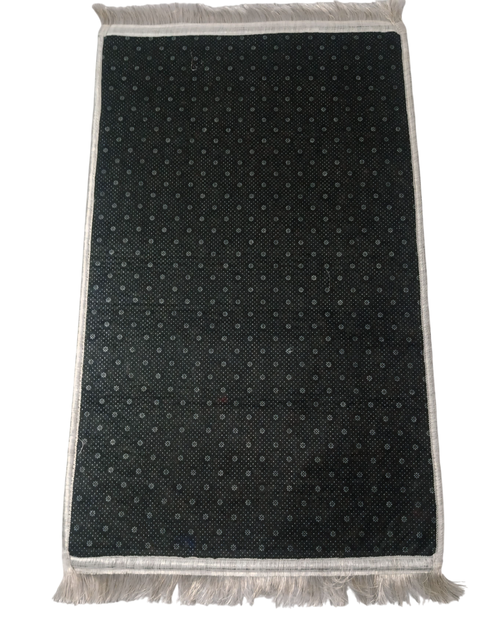 Embossed Velvet Prayer Mat – Black